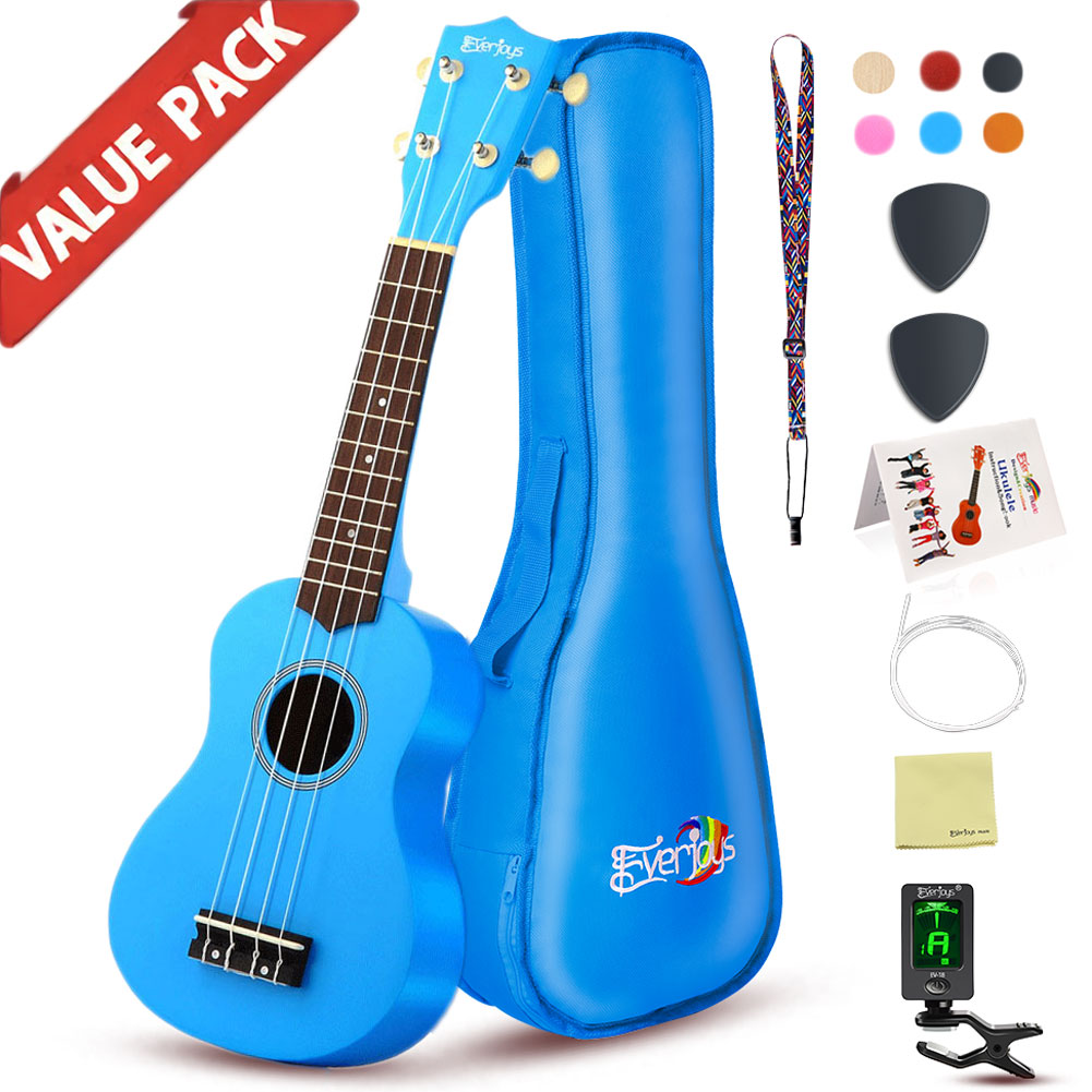 Soprano Ukulele Acemi Paketi-21 Inç w / Gig Bag Songbook Dijital Tuner