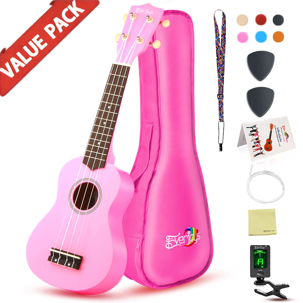 Soprano Ukulele Acemi Paketi-21 Inç w / Gig Bag Songbook Dijital Tuner