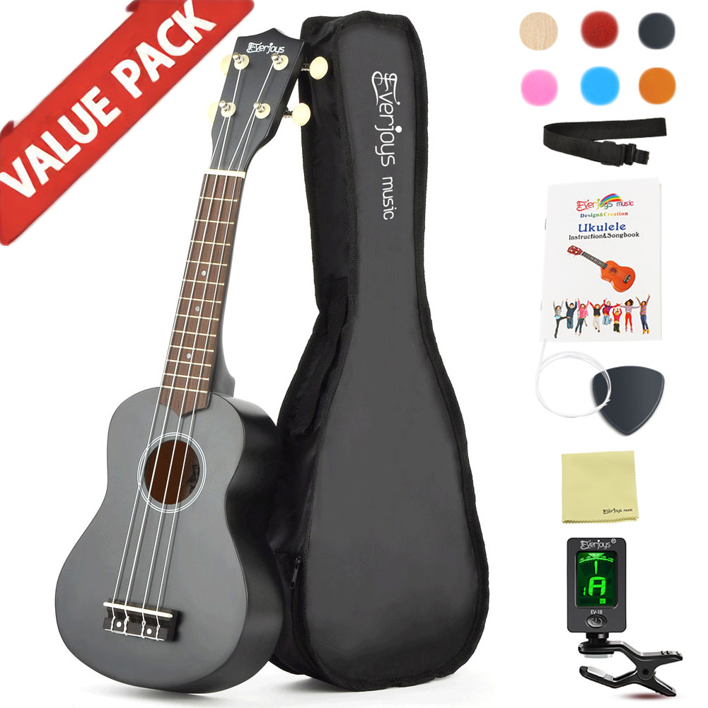 Soprano Ukulele Acemi Paketi-21 Inç w / Gig Bag Songbook Dijital Tuner